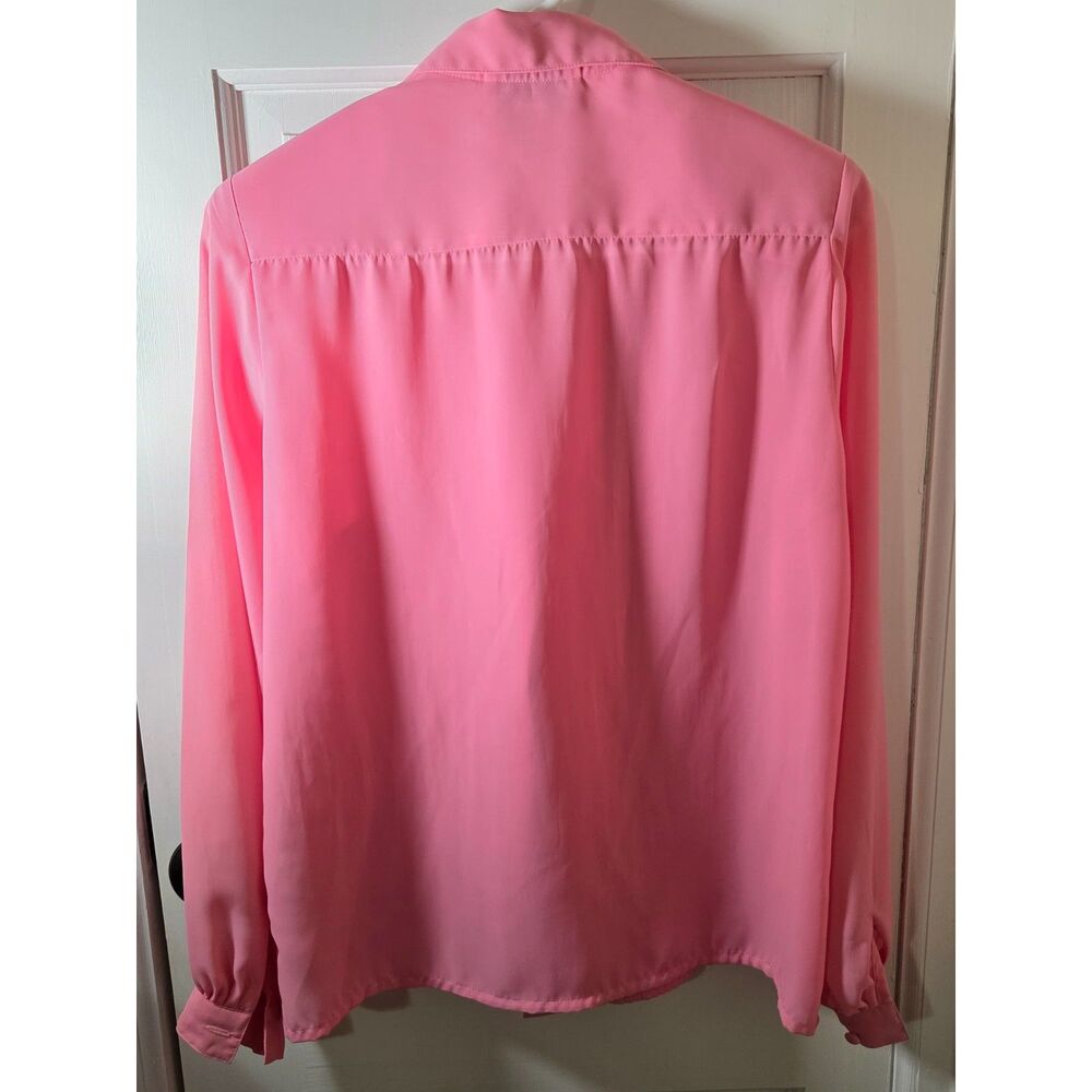 Women's Vintage Christie & Jill Size 8 Polyester Pink Shirt
